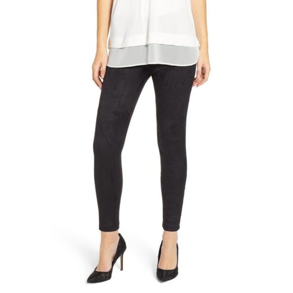 David Lerner Bergen Seamed Faux Suede Leggings